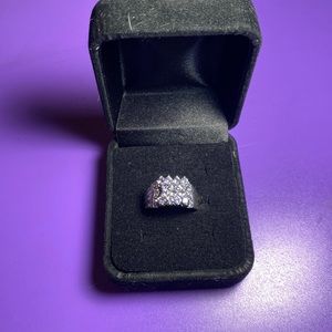 Silver and purple ring